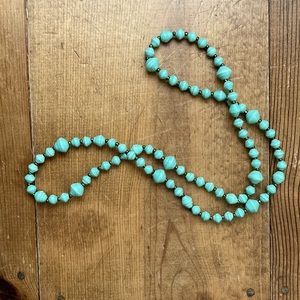 Noonday Paper Bead Necklace, 19” length, Aqua/Mint